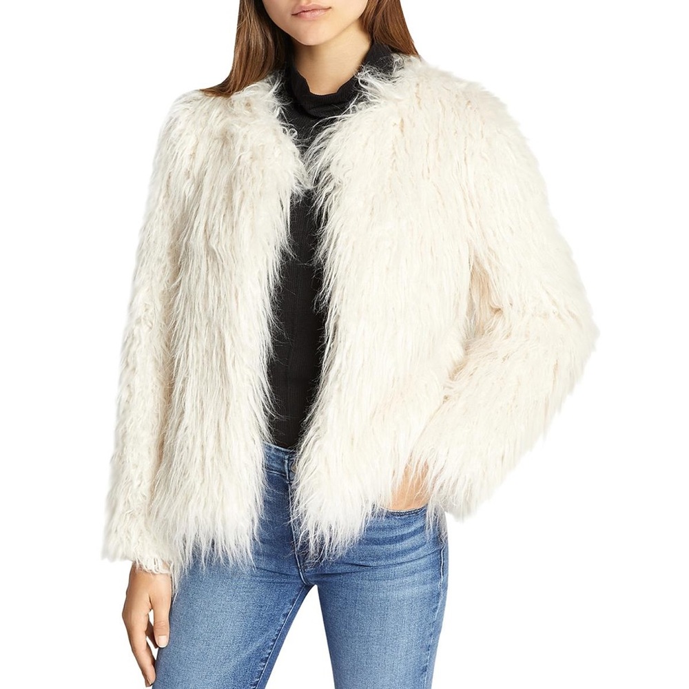 Sanctuary Studio Fifty Faux Fur Crop Jacket